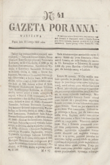 Gazeta Poranna. 1841, Ner 41 (12 lutego)