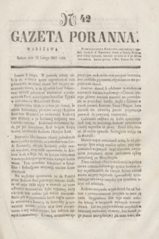 Gazeta Poranna. 1841, Ner 42 (13 lutego)