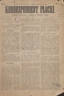 Korrespondent Płocki : wychodzi we wtorki i piątki. R.1, № 1 (4 stycznia 1876) + dod.