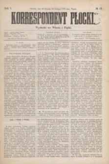 Korrespondent Płocki : wychodzi we wtorki i piątki. R.1, № 12 (11 lutego 1876)