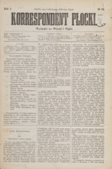 Korrespondent Płocki : wychodzi we wtorki i piątki. R.1, № 14 (18 lutego 1876)