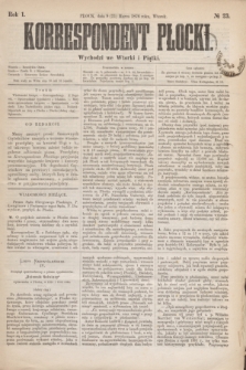 Korrespondent Płocki : wychodzi we wtorki i piątki. R.1, № 23 (21 marca 1876) + dod.