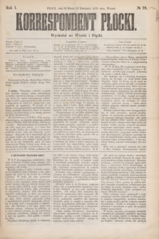 Korrespondent Płocki : wychodzi we wtorki i piątki. R.1, № 29 (11 kwietnia 1876) + dod.