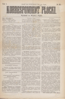 Korrespondent Płocki : wychodzi we wtorki i piątki. R.1, № 33 (28 kwietnia 1876) + dod.