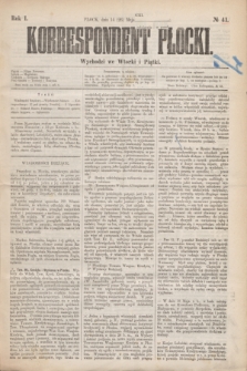 Korrespondent Płocki : wychodzi we wtorki i piątki. R.1, № 41 (26 maja 1876)