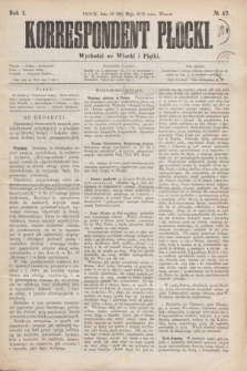 Korrespondent Płocki : wychodzi we Wtorki i Piątki. R.1, № 42 (30 maja 1876)