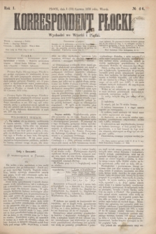 Korrespondent Płocki : wychodzi we Wtorki i Piątki. R.1, № 46 (13 czerwca 1876) + dod.