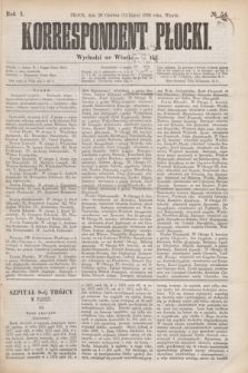 Korrespondent Płocki : wychodzi we Wtorki i Piątki. R.1, № 54 (11 lipca 1876)
