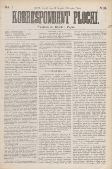 Korrespondent Płocki : wychodzi we Wtorki i Piątki. R.1, № 61 (4 sierpnia 1876)