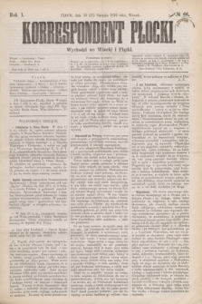 Korrespondent Płocki : wychodzi we Wtorki i Piątki. R.1, № 66 (22 sierpnia 1876) + dod.