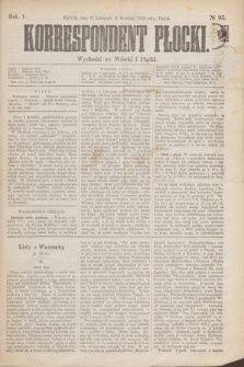 Korrespondent Płocki : wychodzi we Wtorki i Piątki. R.1, № 95 (1 grudnia 1876)