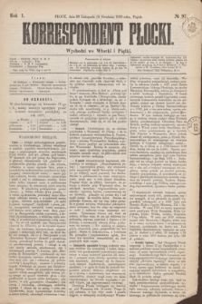 Korrespondent Płocki : wychodzi we Wtorki i Piątki. R.1, № 97 (8 grudnia 1876)