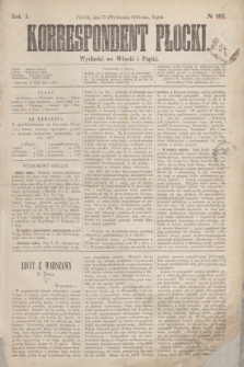 Korrespondent Płocki : wychodzi we Wtorki i Piątki. R.1, № 103 (29 grudnia 1876)