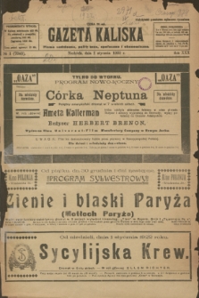 Gazeta Kaliska : pismo codzienne, polityczne, społeczne i ekonomiczne. R.30, № 1 (1 stycznia 1922) = nr 7040