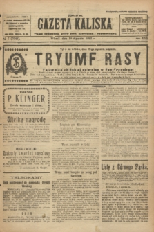 Gazeta Kaliska : pismo codzienne, polityczne, społeczne i ekonomiczne. R.30, № 7 (10 stycznia 1922) = nr 7046