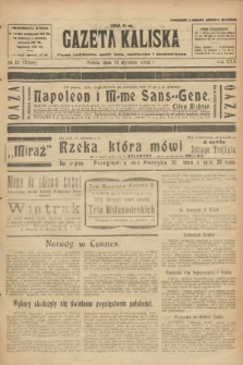 Gazeta Kaliska : pismo codzienne, polityczne, społeczne i ekonomiczne. R.30, № 11 (14 stycznia 1922) = nr 7050