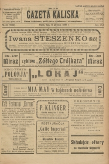 Gazeta Kaliska : pismo codzienne, polityczne, społeczne i ekonomiczne. R.30, № 22 (27 stycznia 1922) = nr 7061
