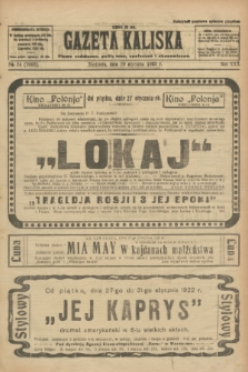 Gazeta Kaliska : pismo codzienne, polityczne, społeczne i ekonomiczne. R.30, № 24 (29 stycznia 1922) = nr 7063