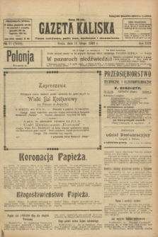 Gazeta Kaliska : pismo codzienne, polityczne, społeczne i ekonomiczne. R.30, № 37 (15 lutego 1922) = nr 7076