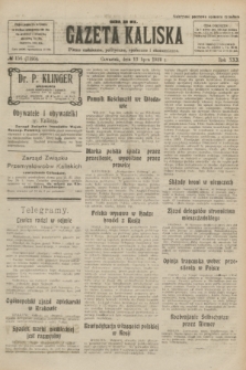 Gazeta Kaliska : pismo codzienne, polityczne, społeczne i ekonomiczne. R.30, № 156 (13 lipca 1922) = nr 7195