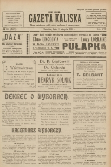 Gazeta Kaliska : pismo codzienne, polityczne, społeczne i ekonomiczne. R.30, № 188 (20 sierpnia 1922) = nr 7227