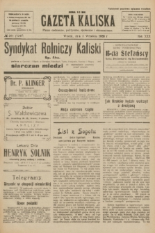 Gazeta Kaliska : pismo codzienne, polityczne, społeczne i ekonomiczne. R.30, № 201 (5 września 1922) = nr 7240