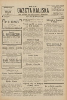 Gazeta Kaliska : pismo codzienne, polityczne, społeczne i ekonomiczne. R.30, № 215 (22 września 1922) = nr 7254