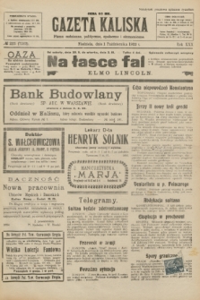 Gazeta Kaliska : pismo codzienne, polityczne, społeczne i ekonomiczne. R.30, № 223 (1 października 1922) = nr 7262