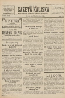 Gazeta Kaliska : pismo codzienne, polityczne, społeczne i ekonomiczne. R.30, № 228 (7 października 1922) = nr 7267