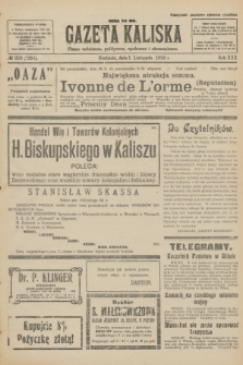 Gazeta Kaliska : pismo codzienne, polityczne, społeczne i ekonomiczne. R.30, № 252 (5 listopada 1922) = nr 7291