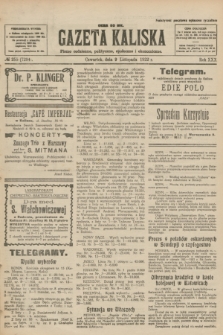 Gazeta Kaliska : pismo codzienne, polityczne, społeczne i ekonomiczne. R.30, № 255 (9 listopada 1922) = nr 7294