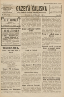 Gazeta Kaliska : pismo codzienne, polityczne, społeczne i ekonomiczne. R.30, № 267 (23 listopada 1922) = nr 7306