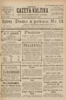 Gazeta Kaliska : pismo codzienne, polityczne, społeczne i ekonomiczne. R.30, № 294 (28 grudnia 1922) = nr 7333