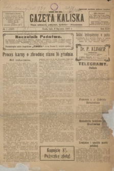 Gazeta Kaliska : pismo codzienne, polityczne, społeczne i ekonomiczne. R.31, № 1 (3 stycznia 1923) = nr 7337