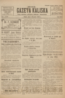 Gazeta Kaliska : pismo codzienne, polityczne, społeczne i ekonomiczne. R.31, № 3 (5 stycznia 1923) = nr 7338