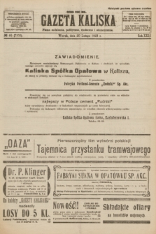 Gazeta Kaliska : pismo codzienne, polityczne, społeczne i ekonomiczne. R.31, № 40 (20 lutego 1923) = nr 7376