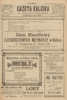 Gazeta Kaliska : pismo codzienne, polityczne, społeczne i ekonomiczne. R.31, № 122 (3 czerwca 1923) = nr 7457