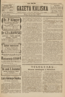 Gazeta Kaliska : pismo codzienne, polityczne, społeczne i ekonomiczne. R.31, № 168 (28 lipca 1923) = nr 7503