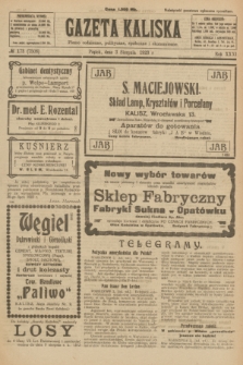 Gazeta Kaliska : pismo codzienne, polityczne, społeczne i ekonomiczne. R.31, № 173 (3 sierpnia 1923) = nr 7508