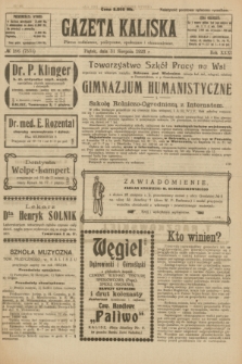 Gazeta Kaliska : pismo codzienne, polityczne, społeczne i ekonomiczne. R.31, № 196 (31 sierpnia 1923) = nr 7531