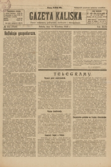Gazeta Kaliska : pismo codzienne, polityczne, społeczne i ekonomiczne. R.31, № 214 (22 września 1923) = nr 7549
