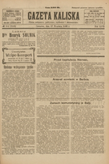 Gazeta Kaliska : pismo codzienne, polityczne, społeczne i ekonomiczne. R.31, № 218 (27 września 1923) = nr 7553