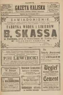 Gazeta Kaliska : pismo codzienne, polityczne, społeczne i ekonomiczne. R.31, № 262 (18 listopada 1923) = nr 7597