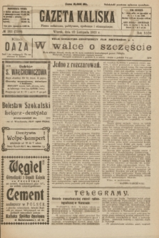 Gazeta Kaliska : pismo codzienne, polityczne, społeczne i ekonomiczne. R.31, № 263 (20 listopada 1923) = nr 7598