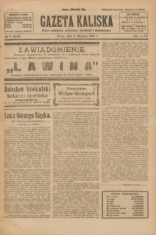 Gazeta Kaliska : pismo codzienne, polityczne, społeczne i ekonomiczne. R.32, № 7 (9 stycznia 1924) = nr 7636