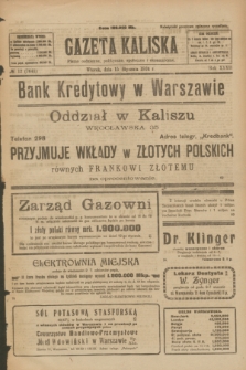 Gazeta Kaliska : pismo codzienne, polityczne, społeczne i ekonomiczne. R.32, № 12 (15 stycznia 1924) = nr 7641