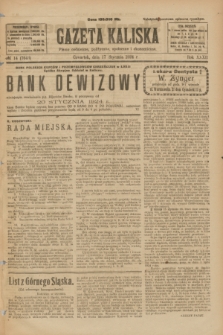 Gazeta Kaliska : pismo codzienne, polityczne, społeczne i ekonomiczne. R.32, № 14 (17 stycznia 1924) = nr 7643