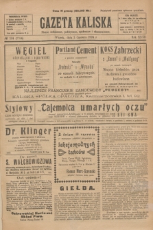 Gazeta Kaliska : pismo codzienne, polityczne, społeczne i ekonomiczne. R.32, № 124 (3 czerwca 1924) = nr 7754