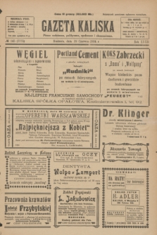 Gazeta Kaliska : pismo codzienne, polityczne, społeczne i ekonomiczne. R.32, № 145 (29 czerwca 1924) = nr