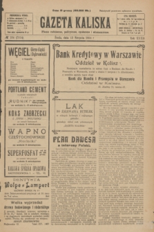 Gazeta Kaliska : pismo codzienne, polityczne, społeczne i ekonomiczne. R.32, № 184 (13 sierpnia 1924) = nr 7814